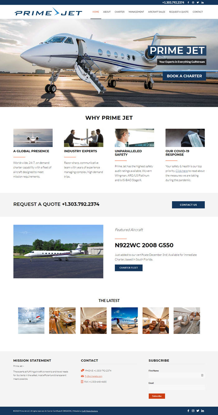 Luxury travel website design