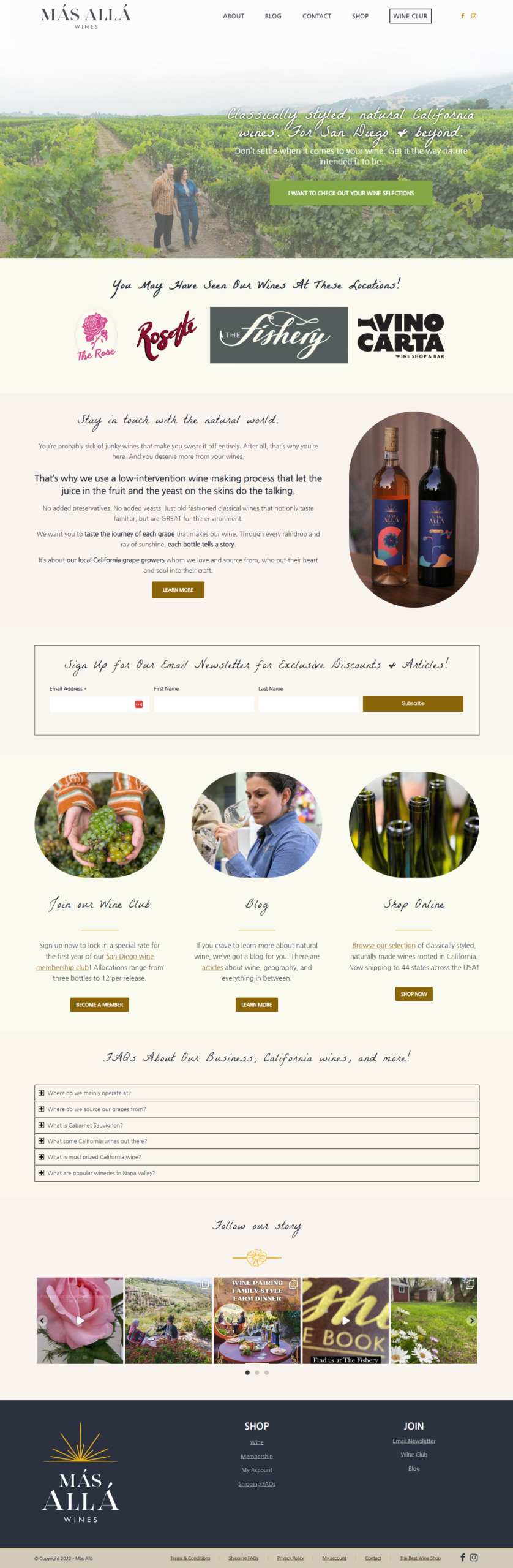 Winery Website Design